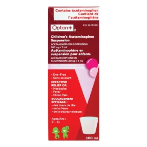 OPTION+ ACETAMINOPHEN CHILDREN BUBBLEGUM 100ML