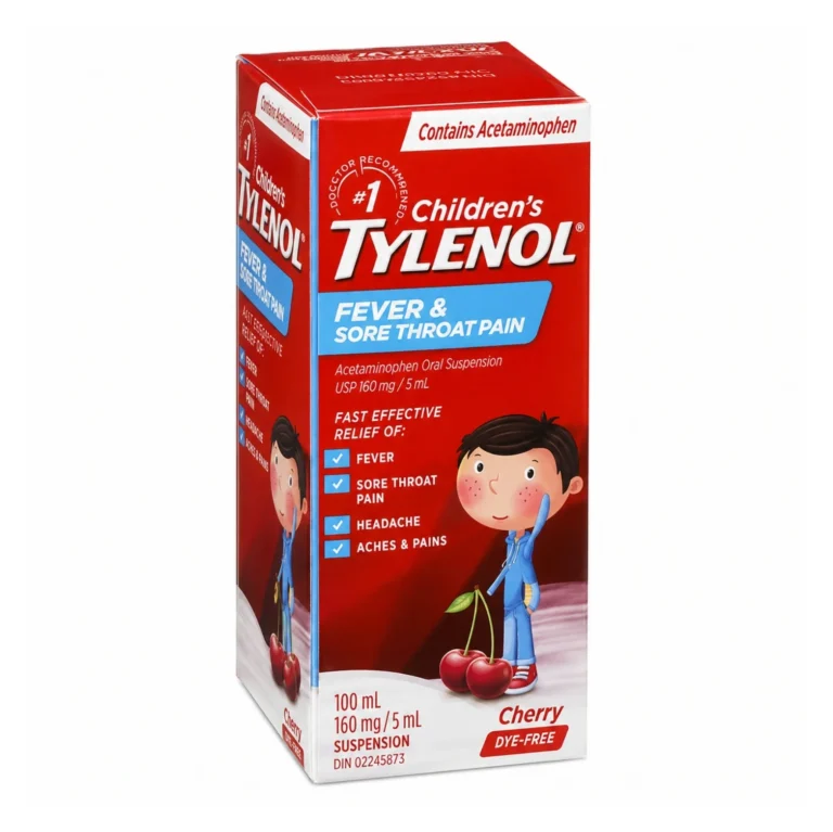 TYLENOL CHLD FEVER&THROAT COL FREE CHERRY 100ML